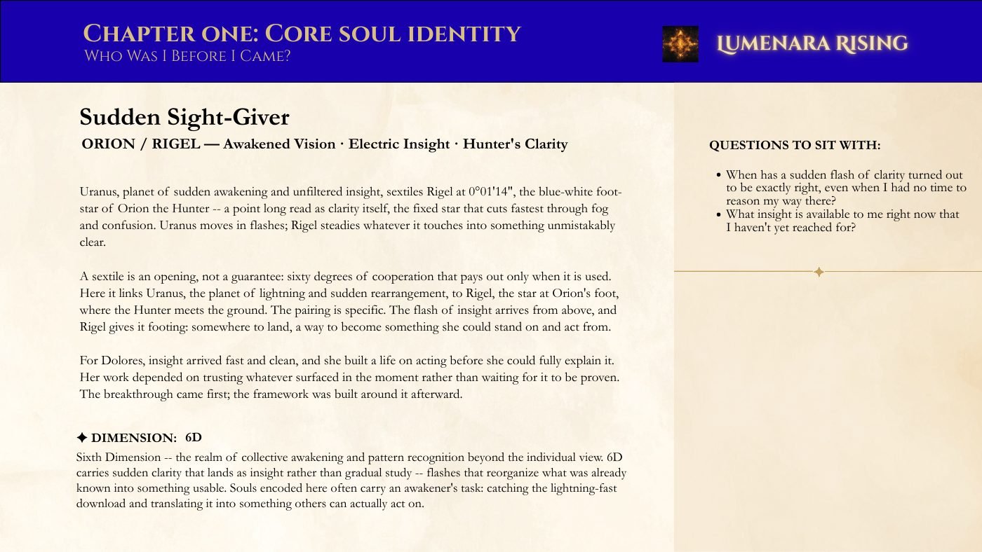 Chapter One · Sudden Sight-Giver